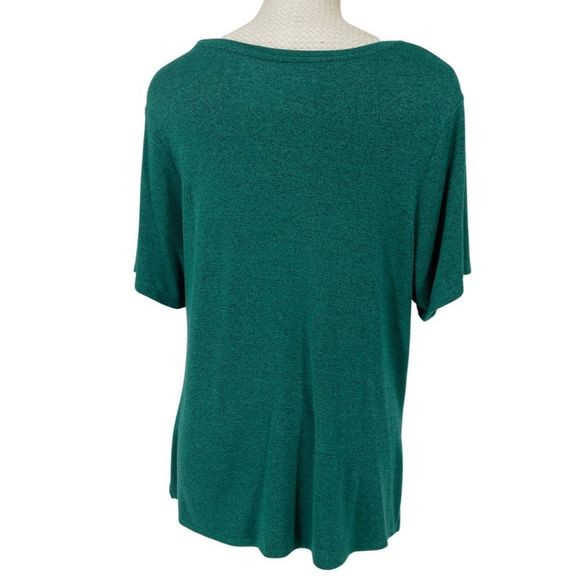 Ava & Viv Green Side-Gathered Top | Size XL | Casual & Flattering Fit | 1-111 - Picture 2 of 11